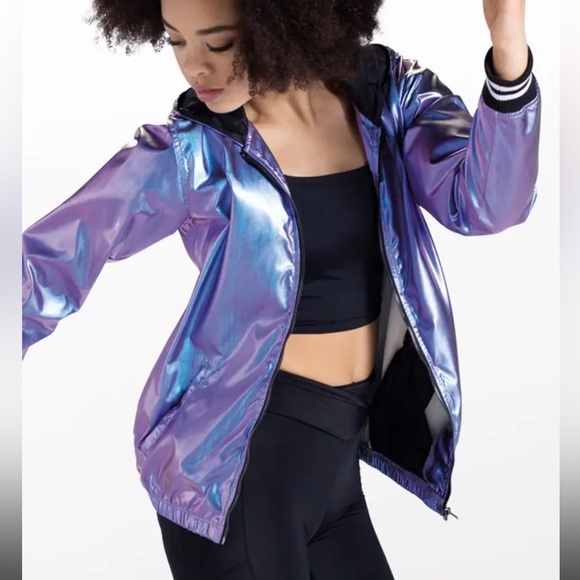Balera Unisex Metallic Bomber Jacket - Picture 1 of 6